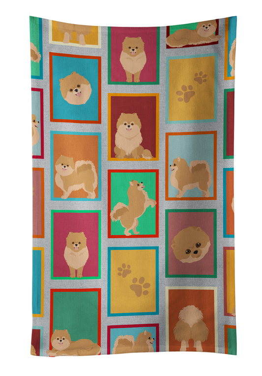 Buy this Lots of Orange Pomeranian Kitchen Towel