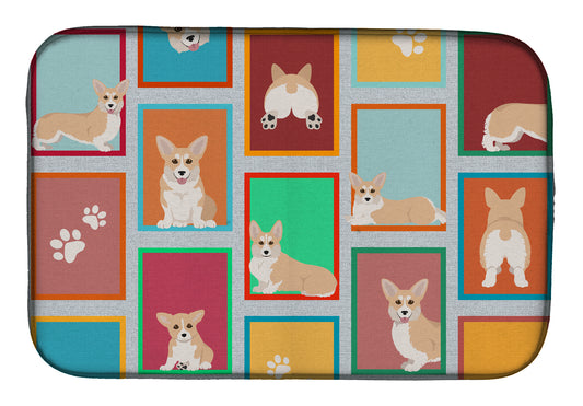 Buy this Lots of Fawn Pembroke Corgi Dish Drying Mat