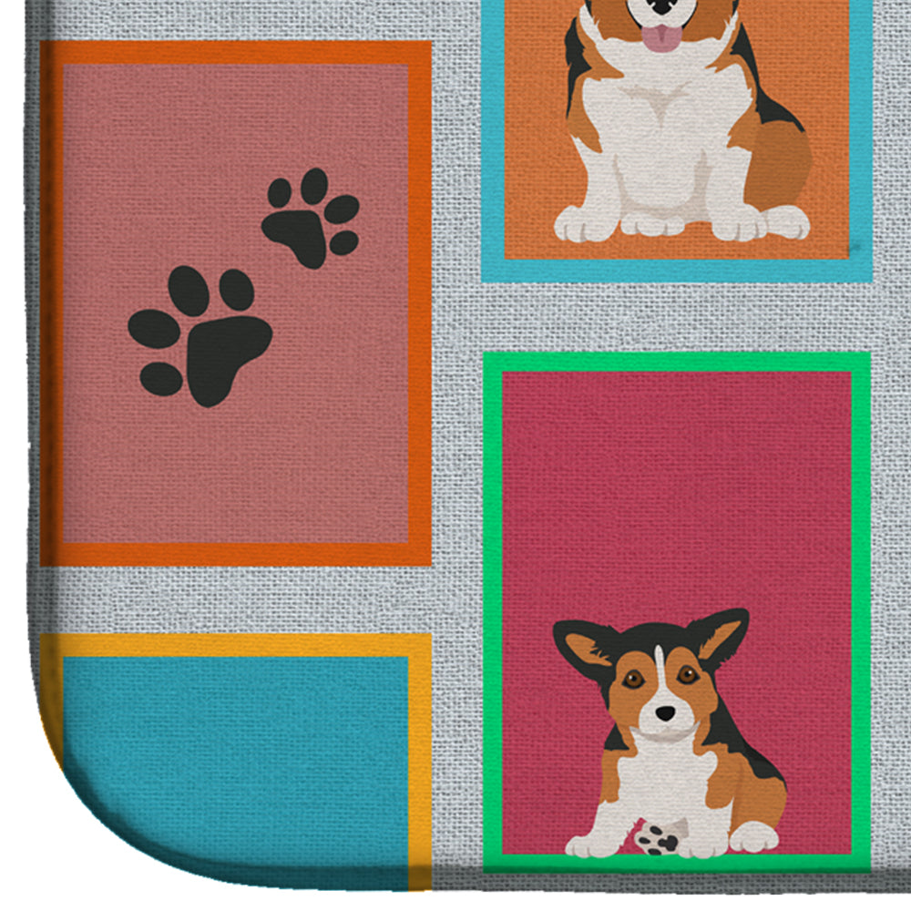 Lots of Sable Pembroke Corgi Dish Drying Mat