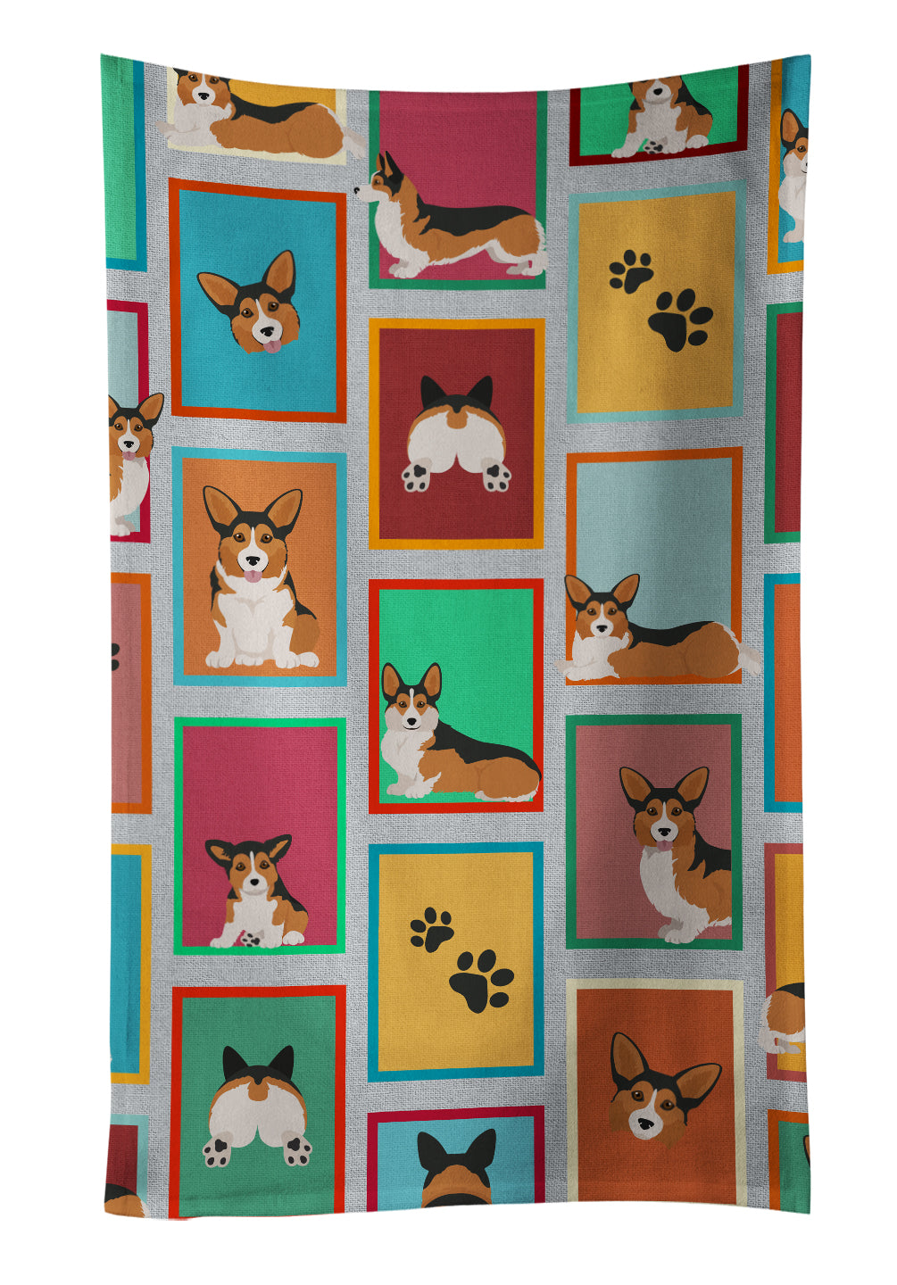 Buy this Lots of Sable Pembroke Corgi Kitchen Towel