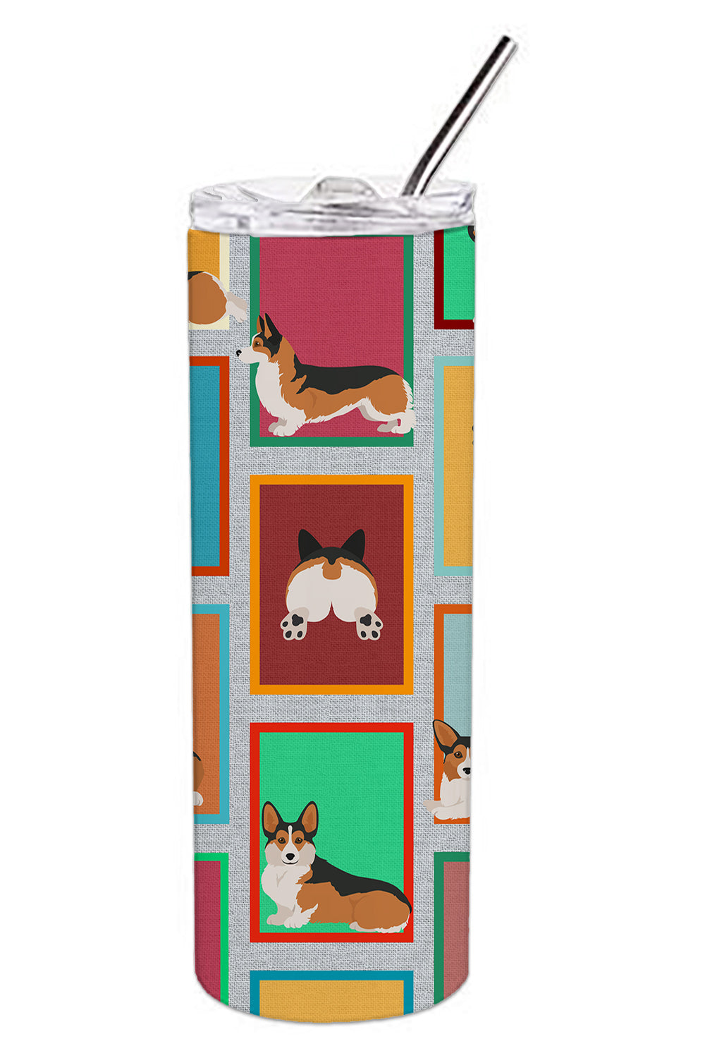 Buy this Lots of Sable Pembroke Corgi Stainless Steel Skinny Tumbler