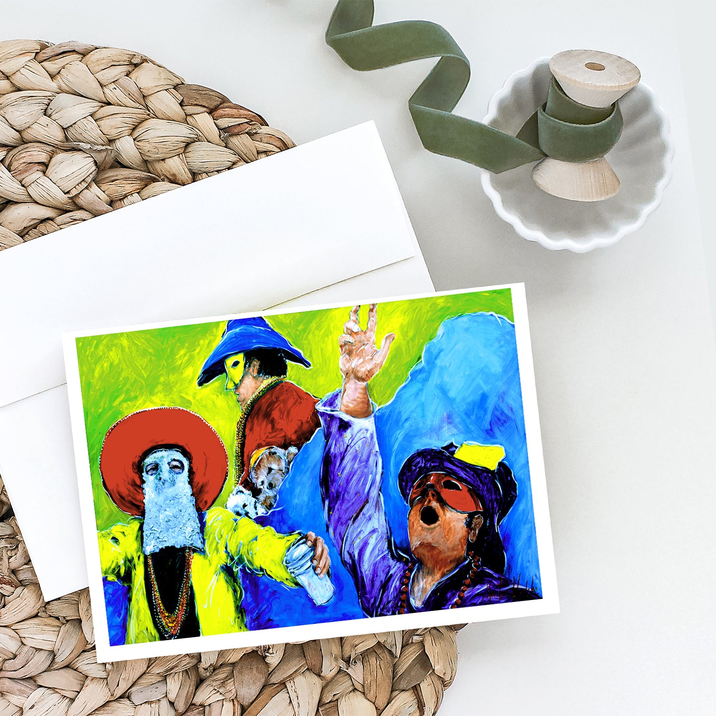 Mardi Gras Greeting Cards Pack of 8