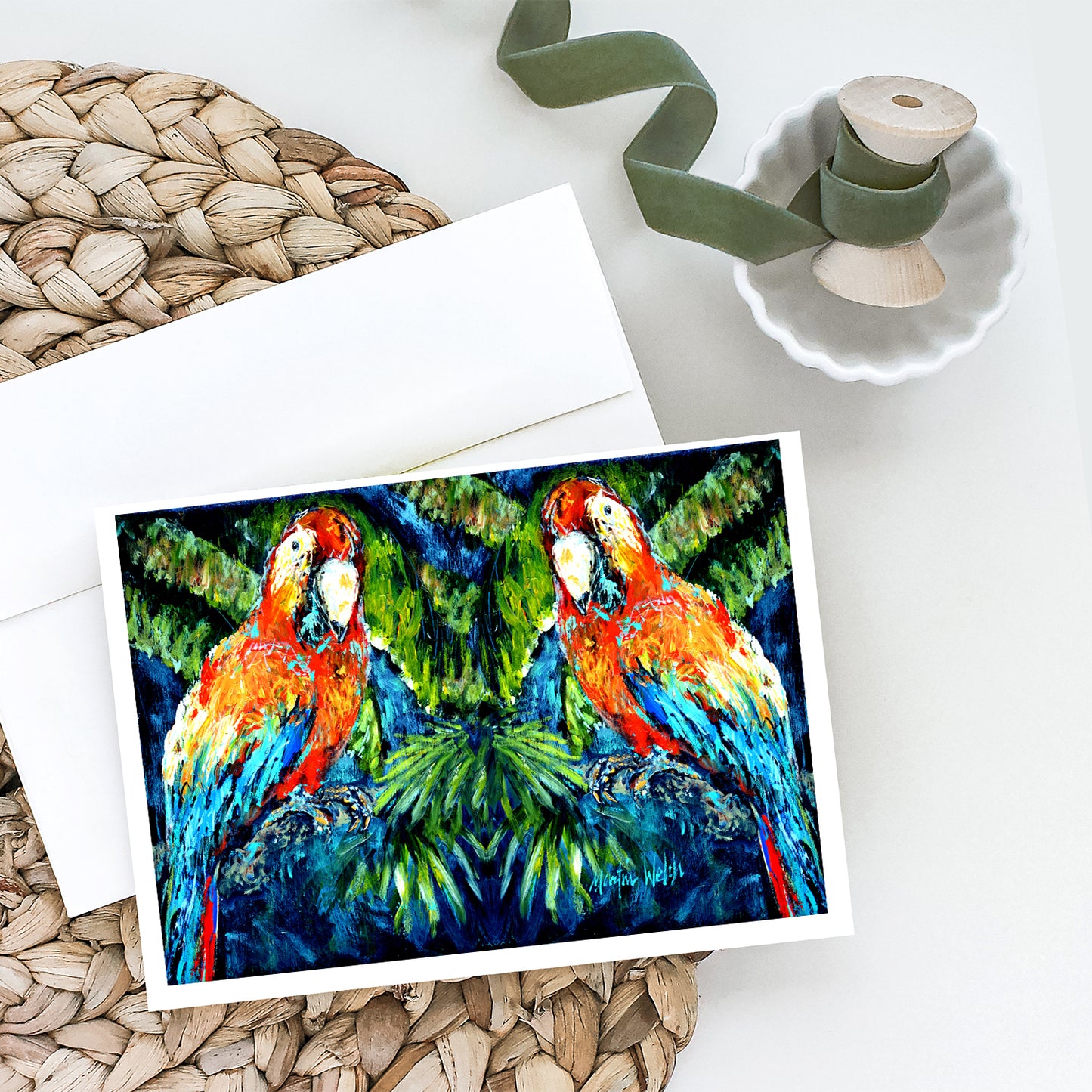 Parrots Yo Yo Mama Greeting Cards Pack of 8