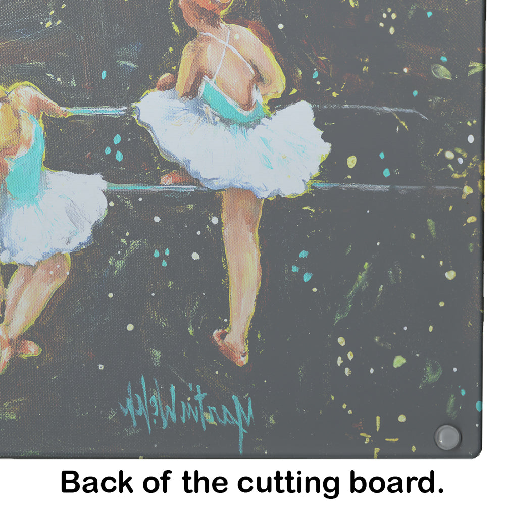 At Practice Ballet Glass Cutting Board