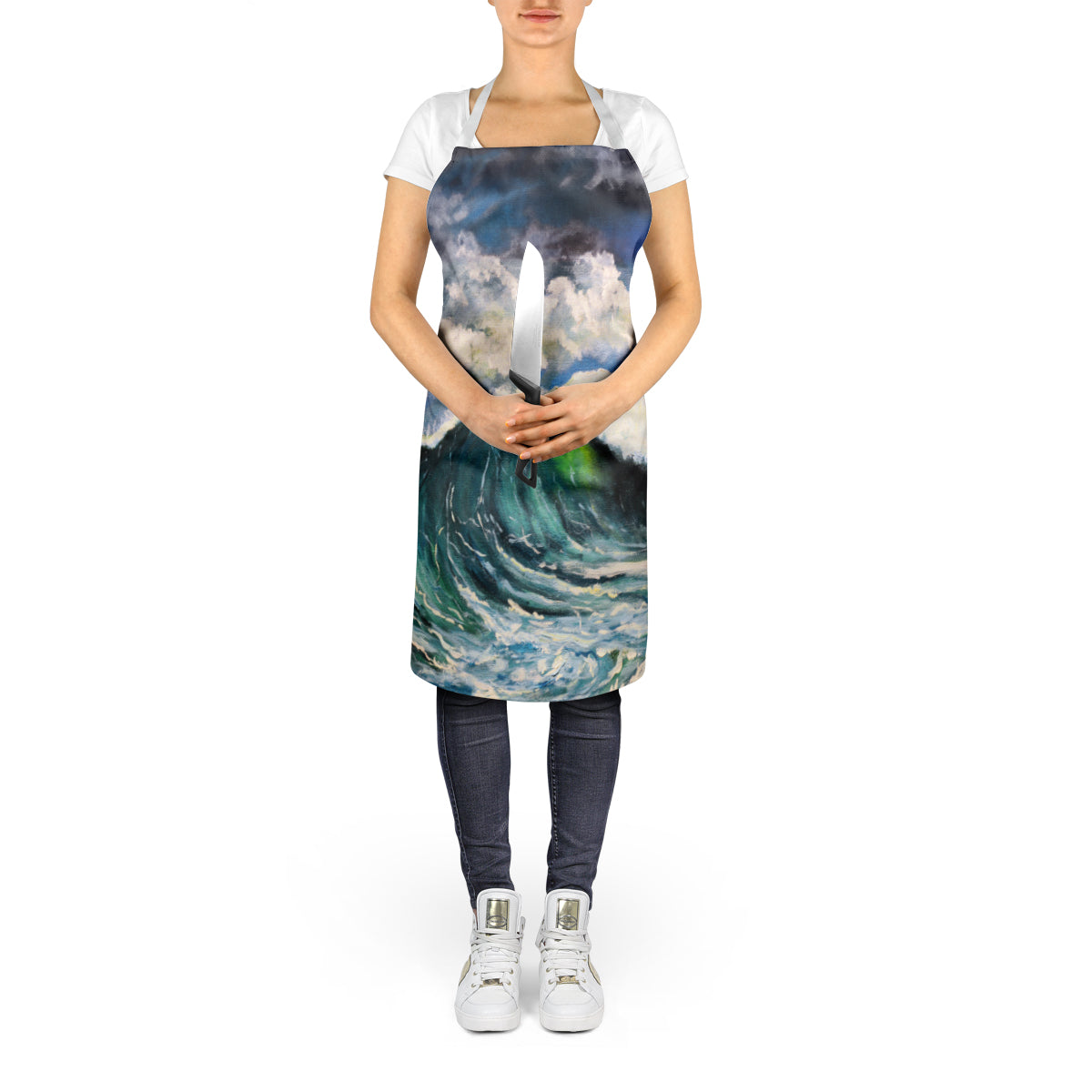 Big Blue Wave Apron
