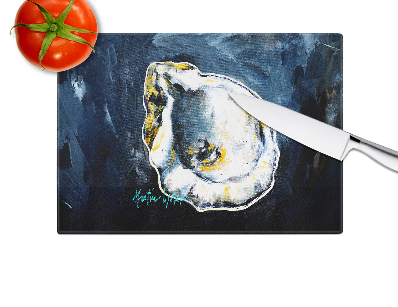 Blue Star Oyster Glass Cutting Board