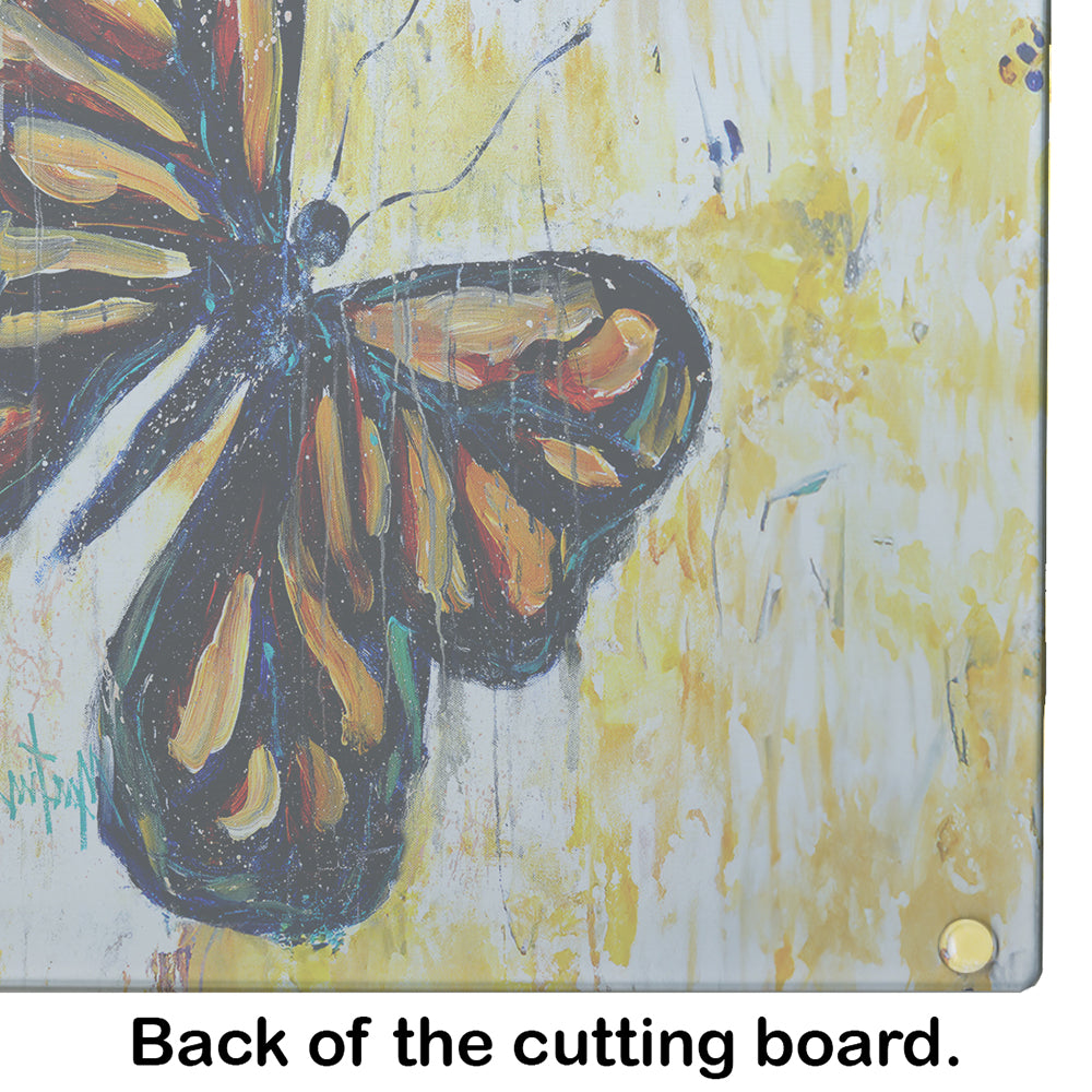 Butterfly Breeze Glass Cutting Board