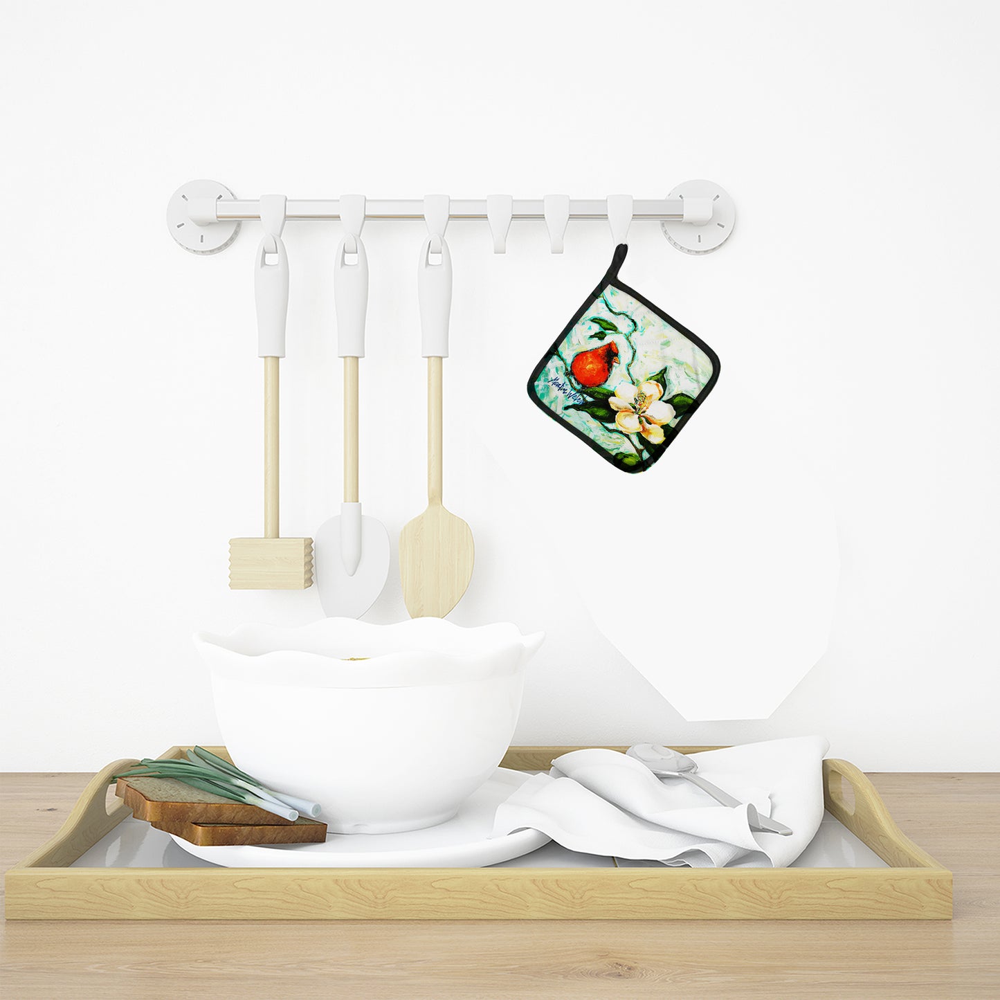 Cardinal Aqua Pair of Pot Holders