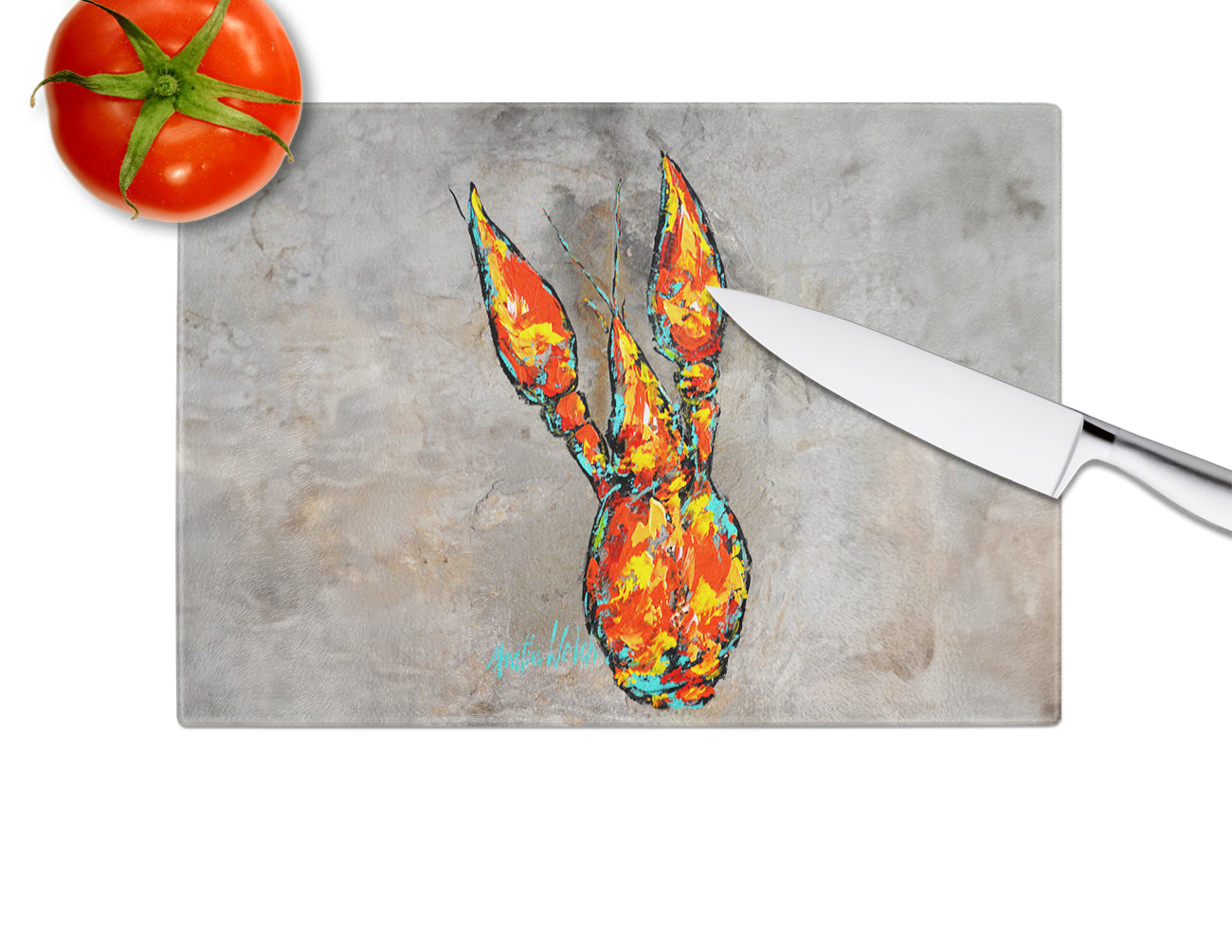 Crawfish From Arabi Glass Cutting Board