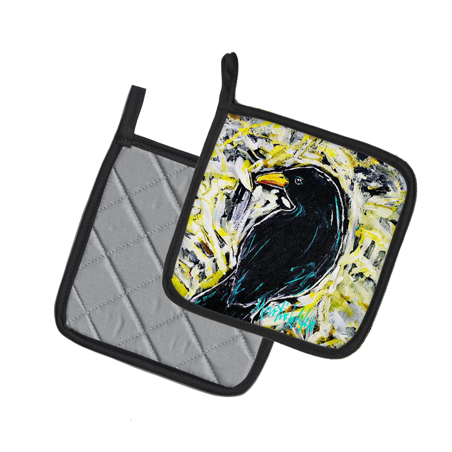 Crow Adam Pair of Pot Holders