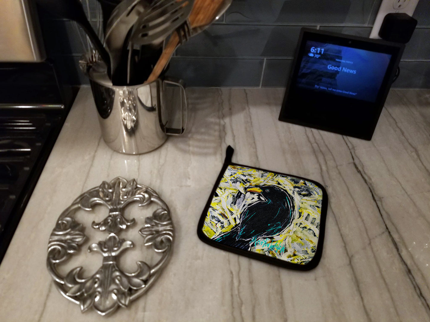 Crow Adam Pair of Pot Holders