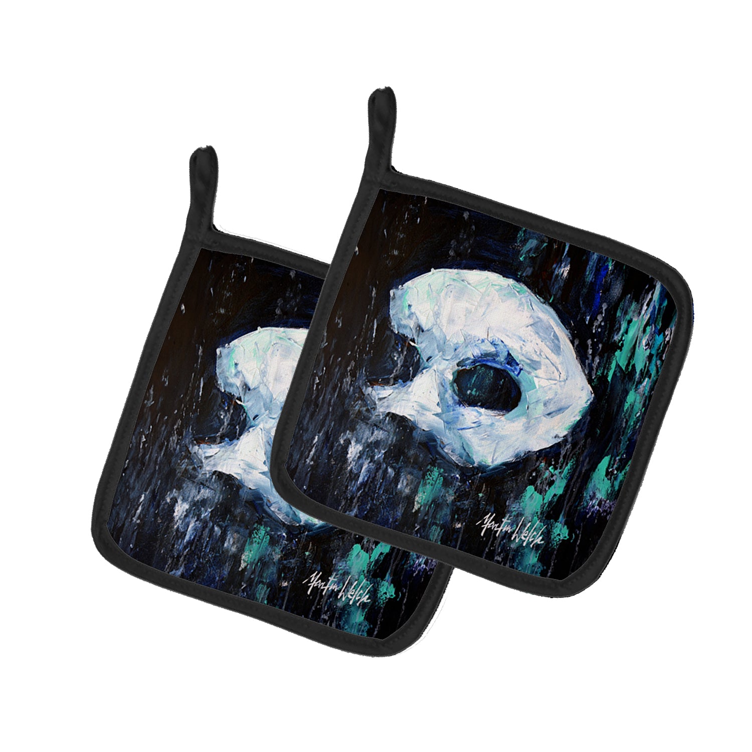 Buy this Cryptic Mask Pair of Pot Holders