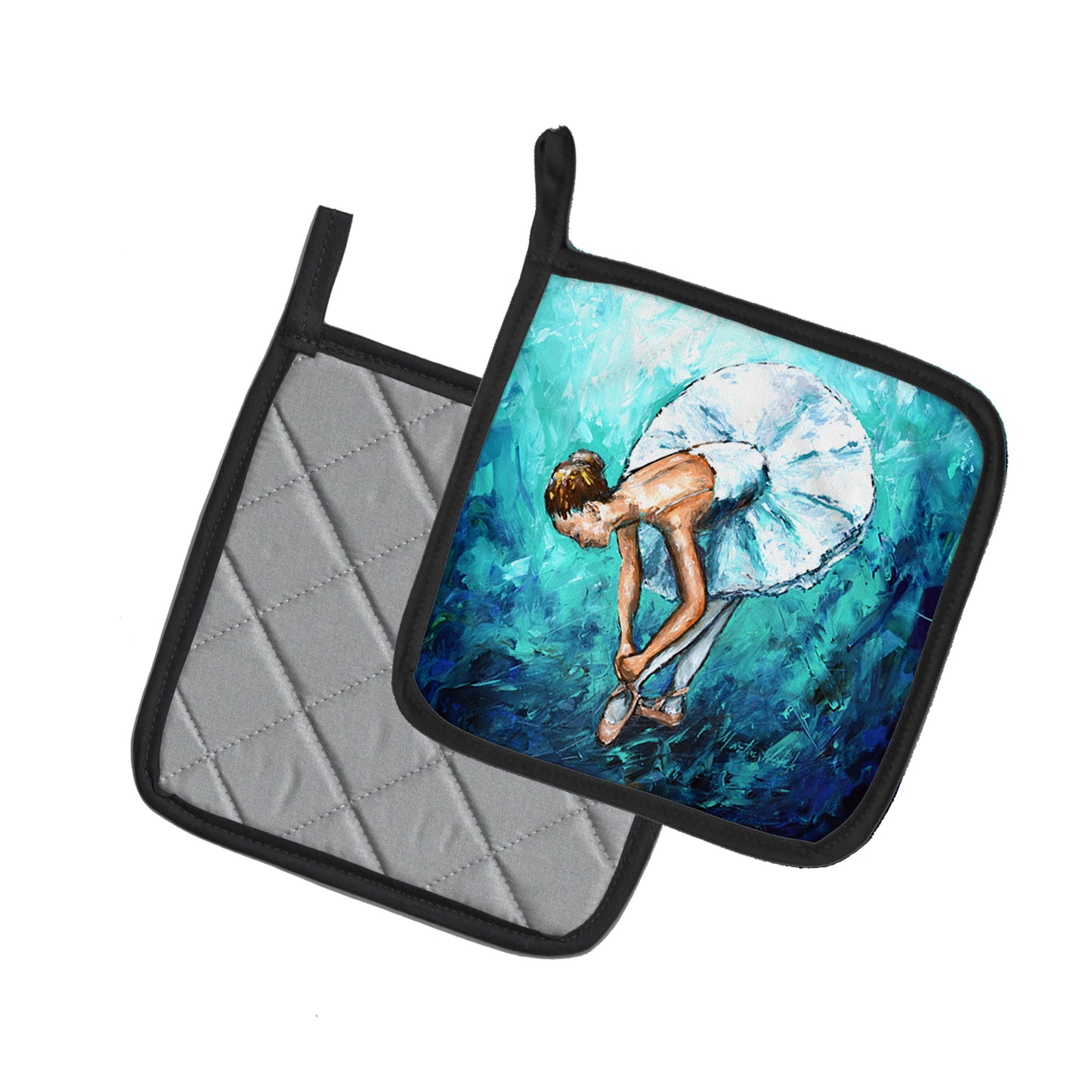 Early Practice Ballet Pair of Pot Holders