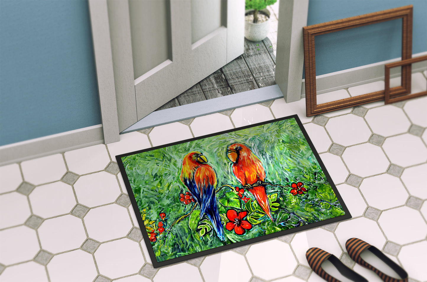 Fred and Freda Parrots Doormat