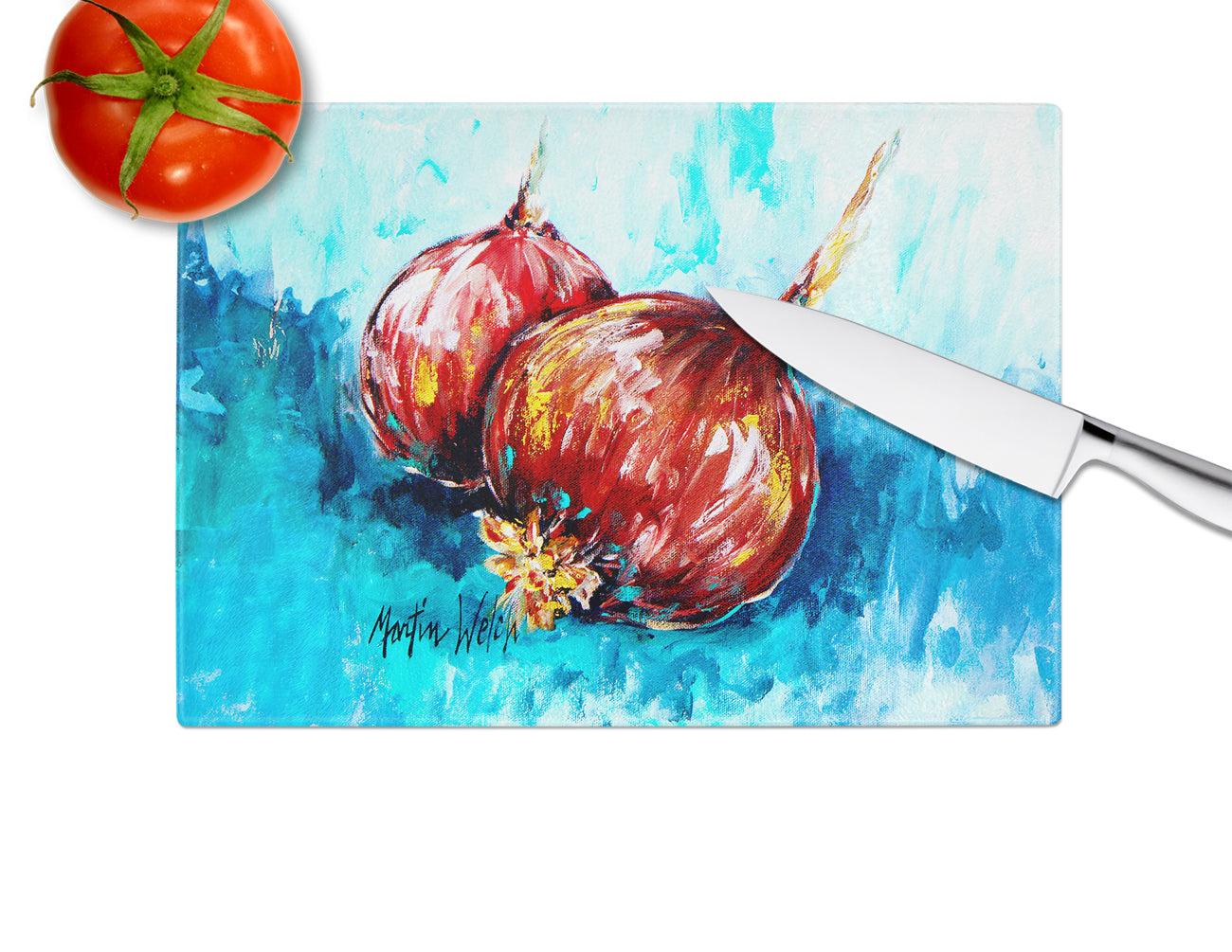 Onion Funions Glass Cutting Board