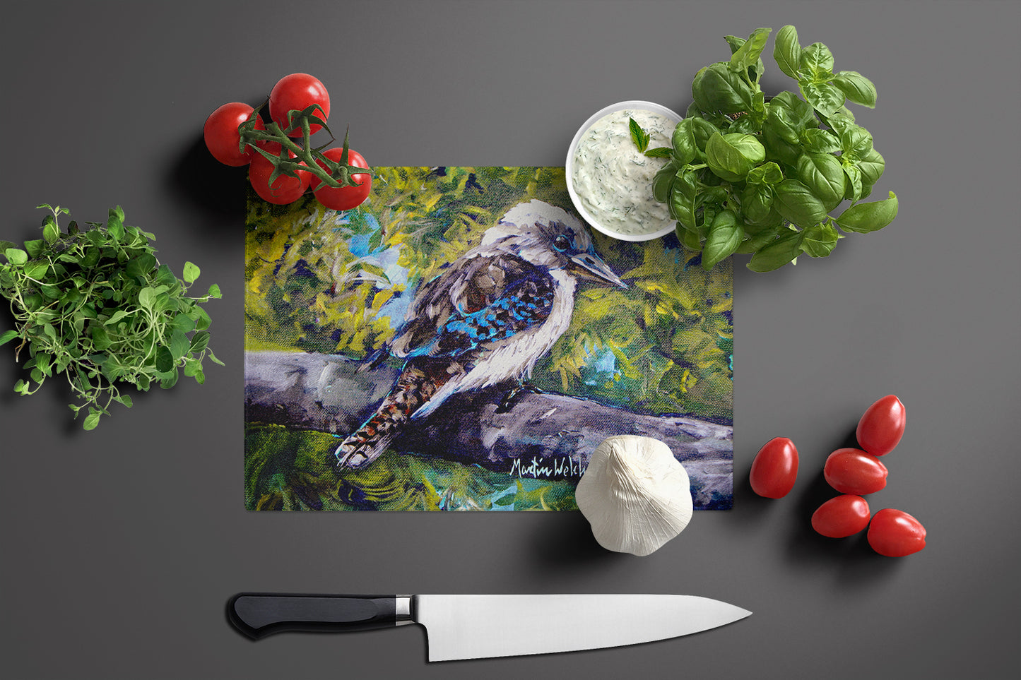 G'Day Mate Bird Glass Cutting Board