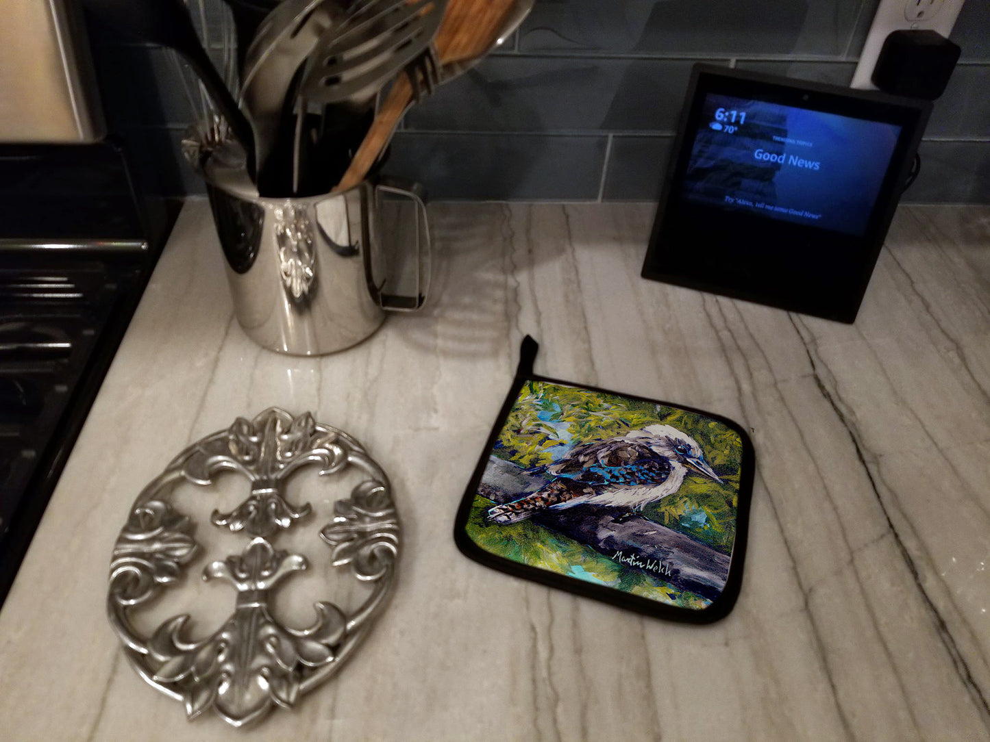 G'Day Mate Bird Pair of Pot Holders