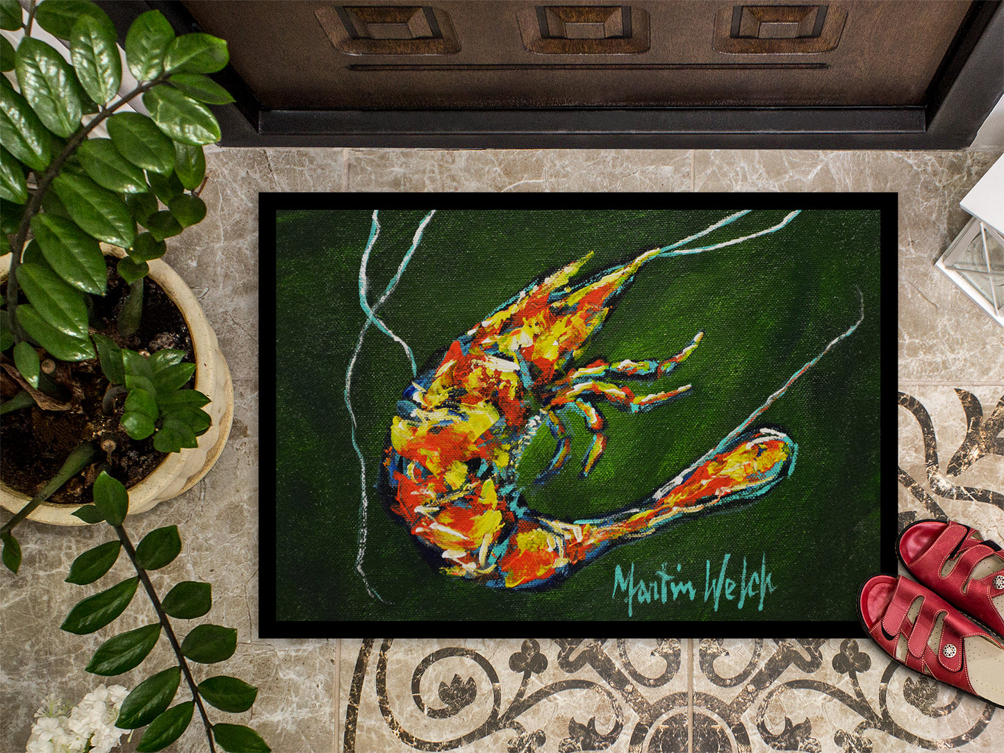 Green Waters Shrimp Doormat