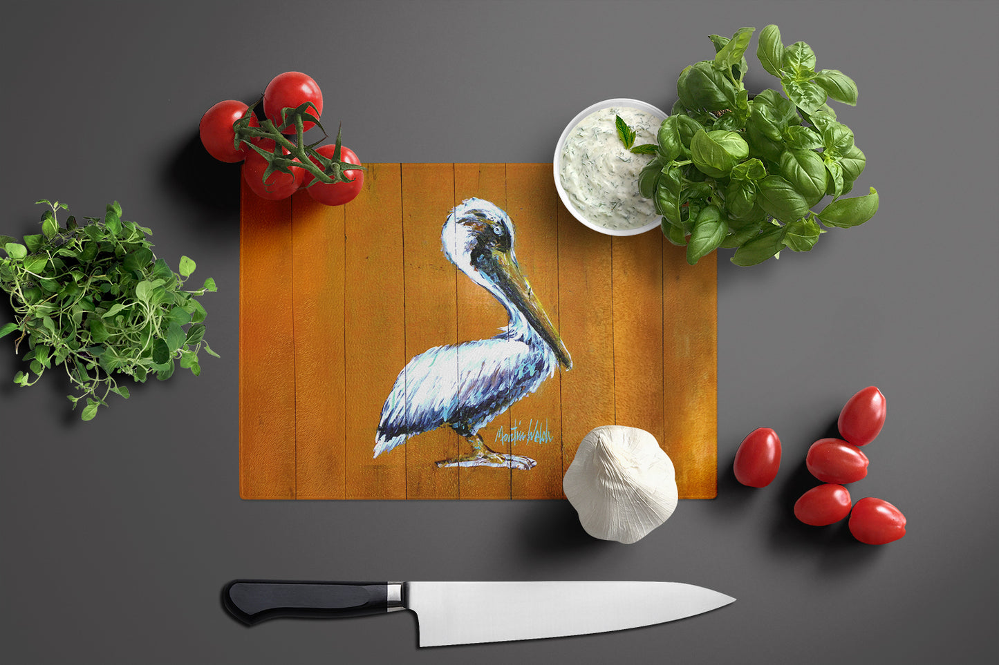 Hangin In Pelican Glass Cutting Board