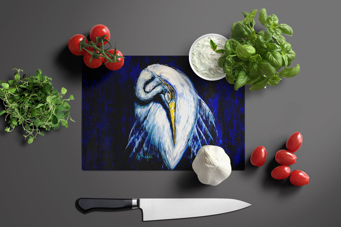 Heron Freshen Up Glass Cutting Board