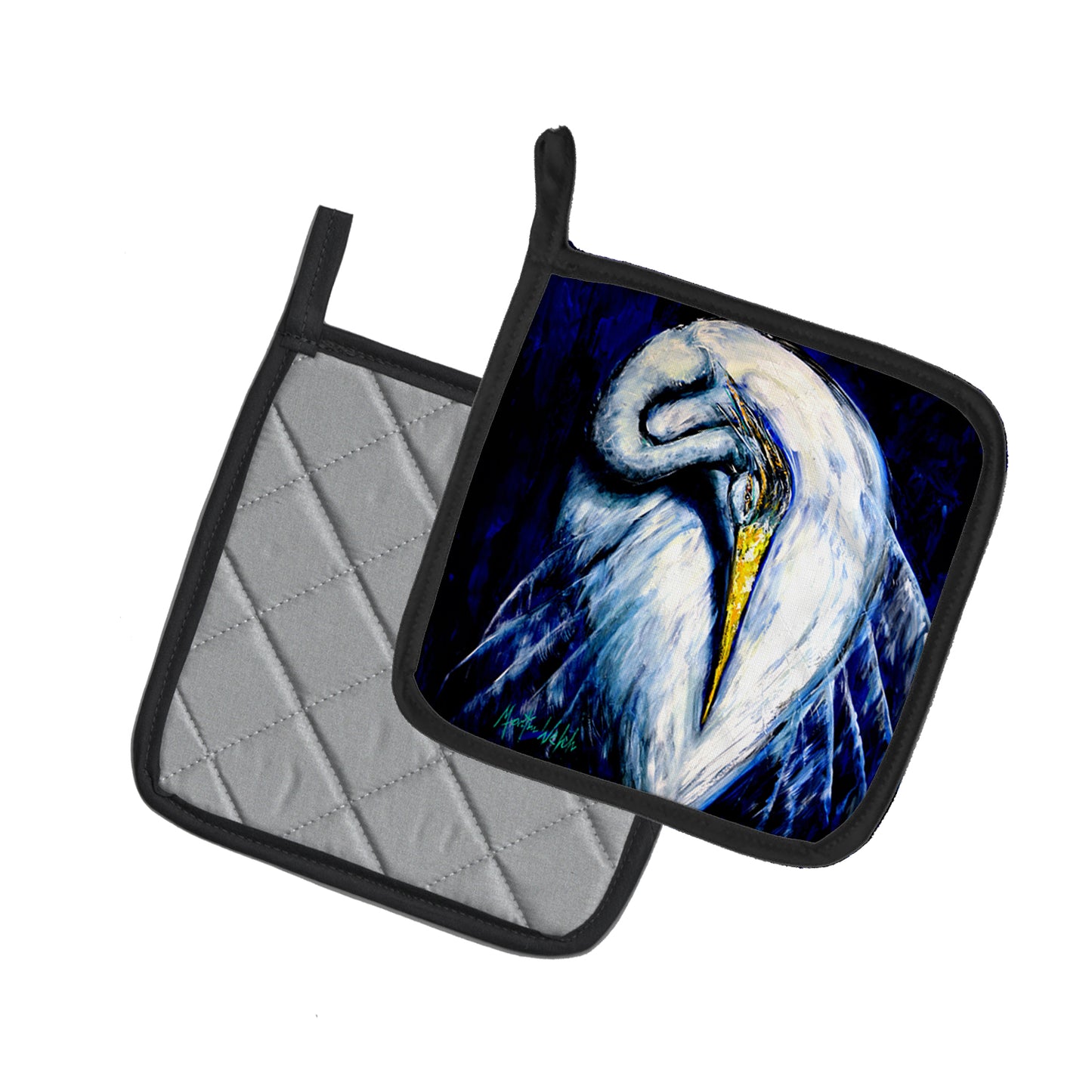 Heron Freshen Up Pair of Pot Holders