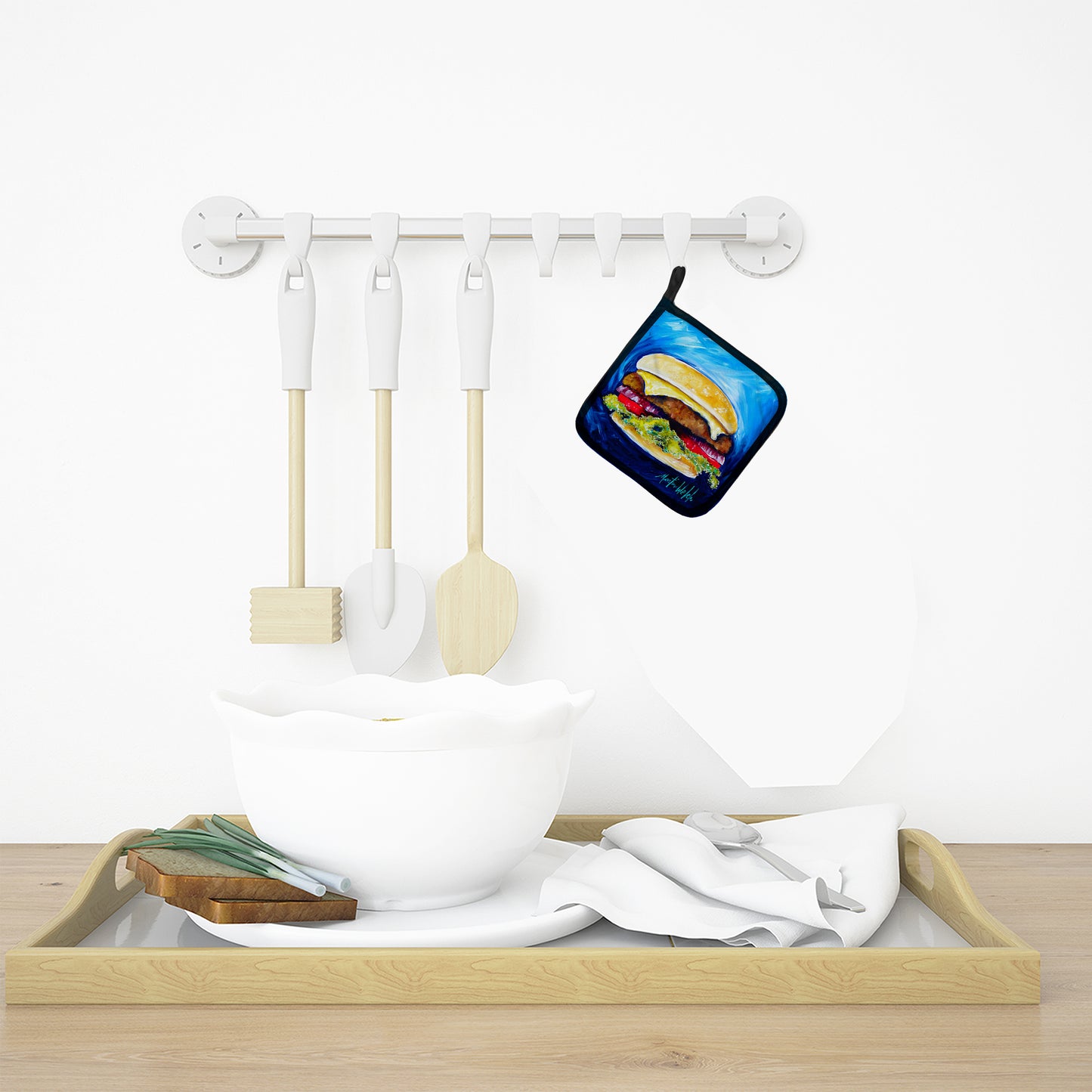 I Want Mine Dressed Hamburger Pair of Pot Holders
