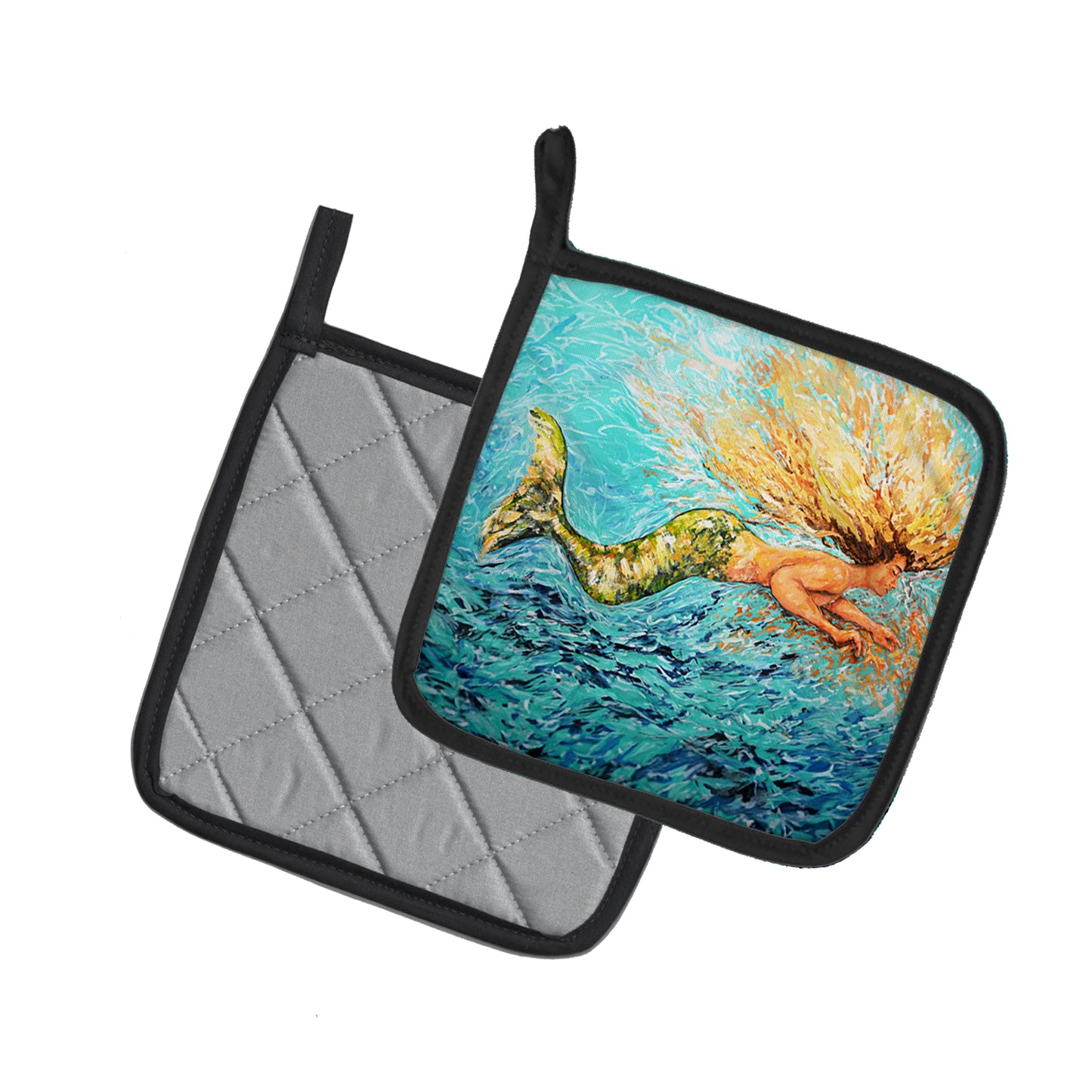 Mermaid After Your Heart Pair of Pot Holders