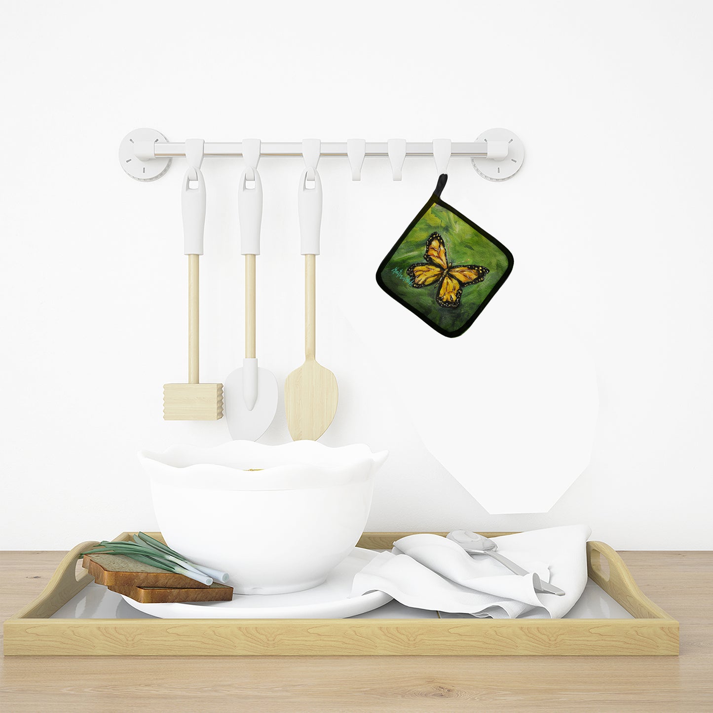 Monarch Glover Fly Butterfly Pair of Pot Holders