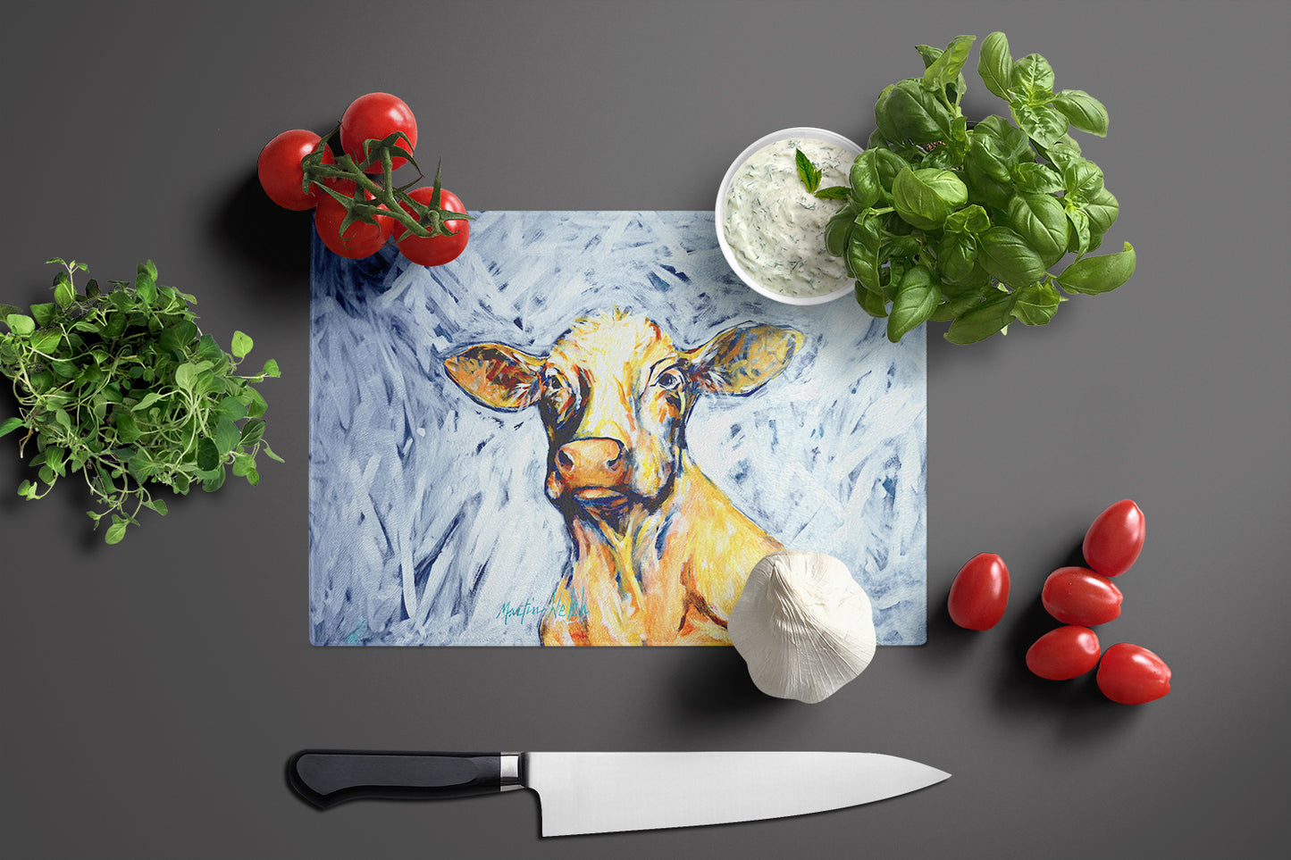 Moo Cow Glass Cutting Board