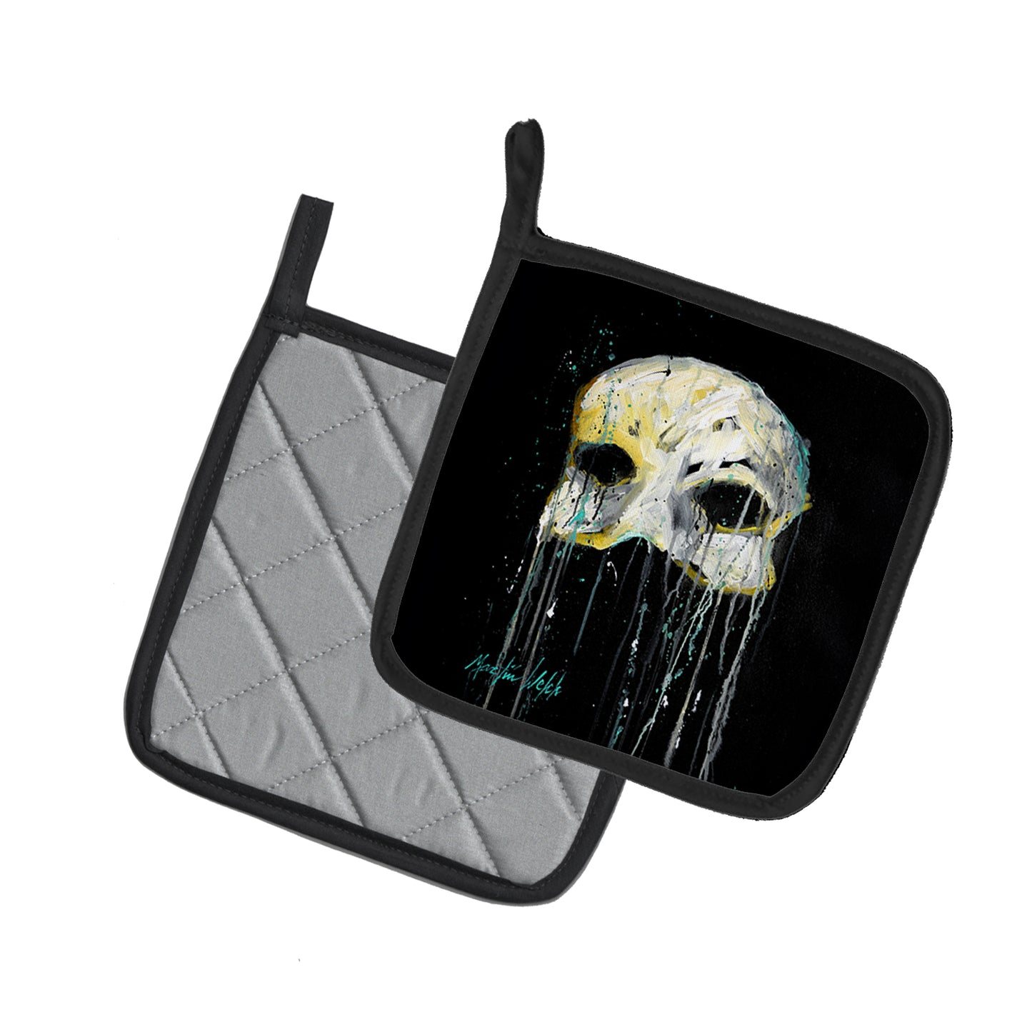 Mysterious Mask Pair of Pot Holders
