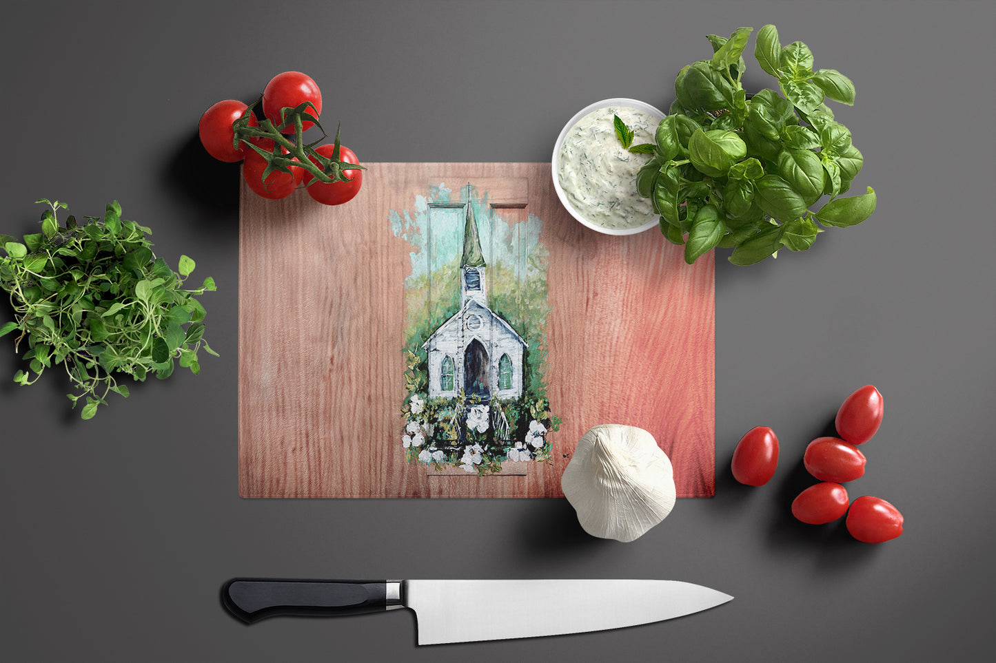 Nostalgic Zion AME  Glass Cutting Board