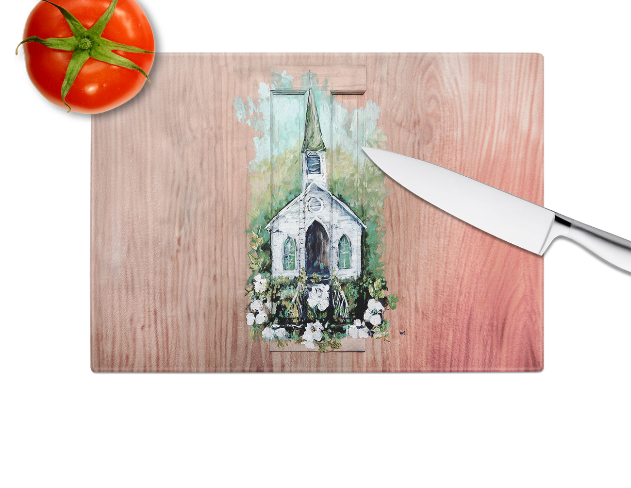 Nostalgic Zion AME  Glass Cutting Board