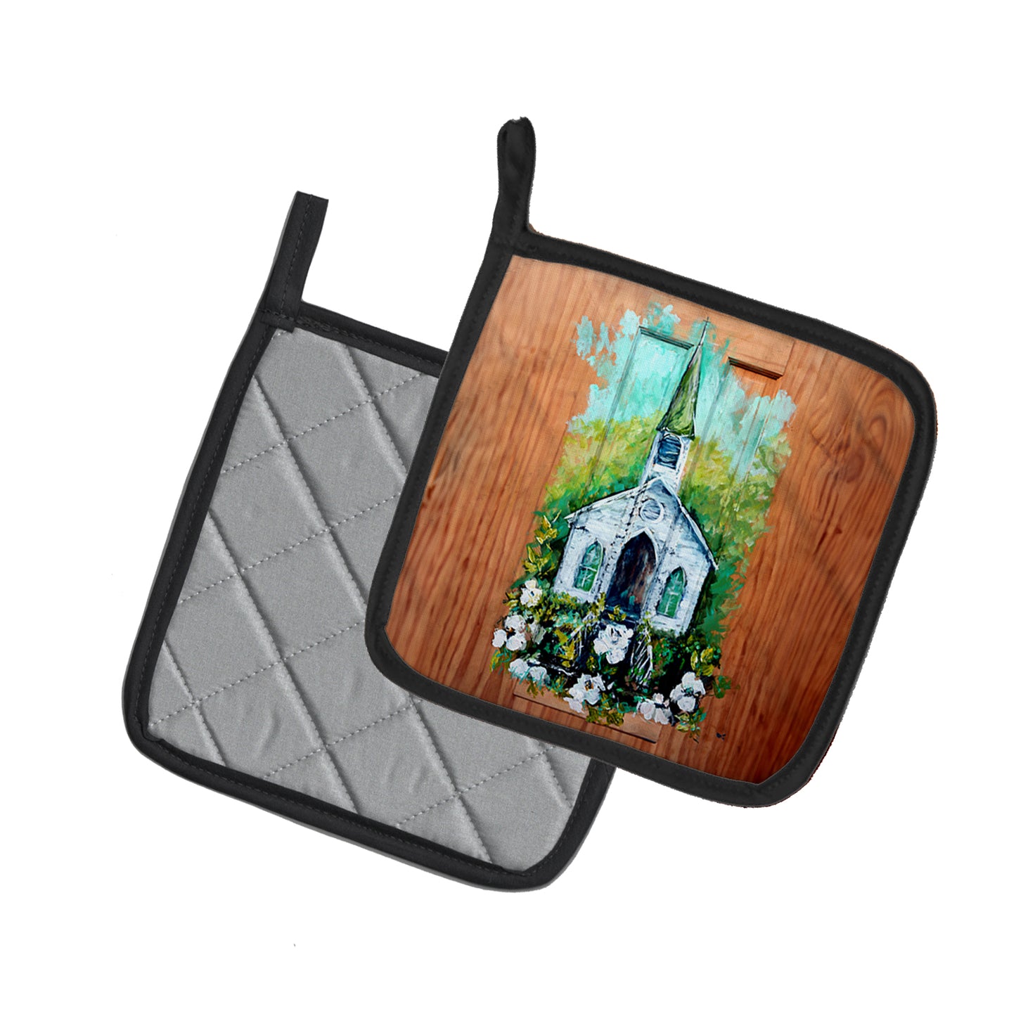 Nostalgic Zion AME  Pair of Pot Holders
