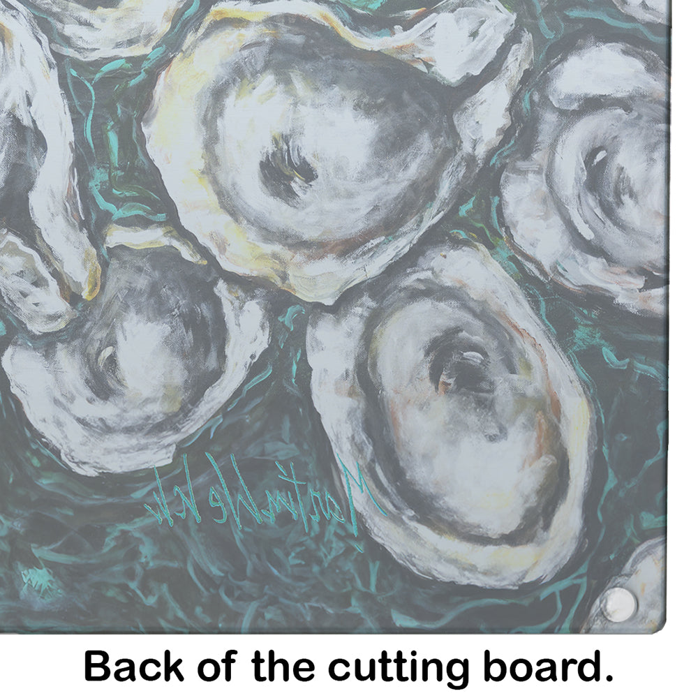 Oyster Lily Glass Cutting Board