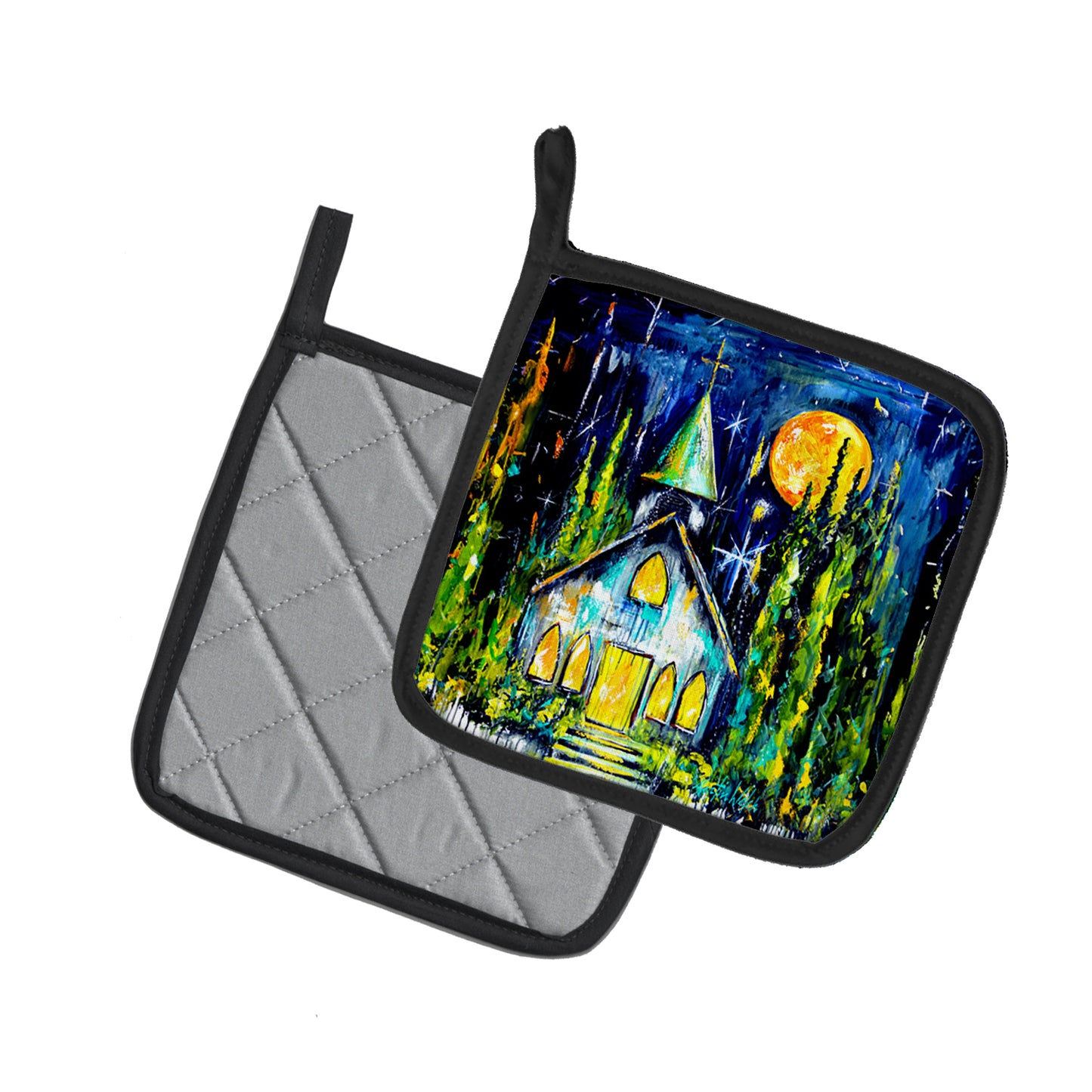Rock of Ages Church Pair of Pot Holders