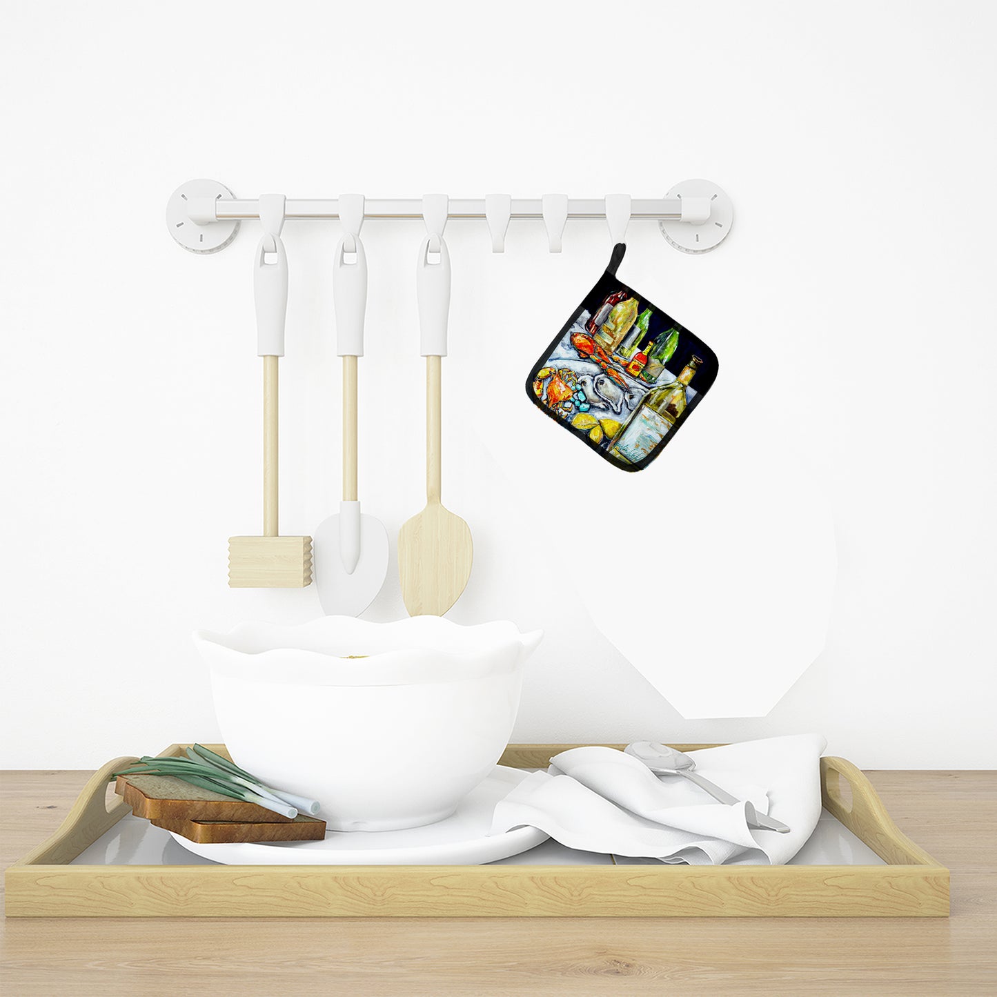 Sit A Spell Seafood Dinner Pair of Pot Holders