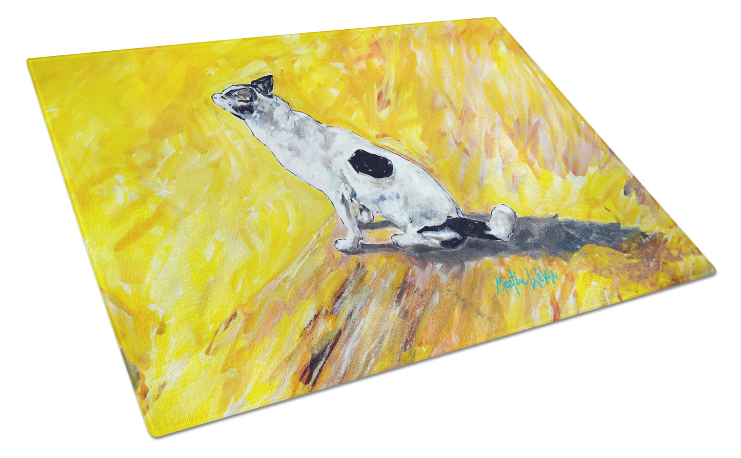 Buy this Sleeping In The Sunshine Dog Glass Cutting Board