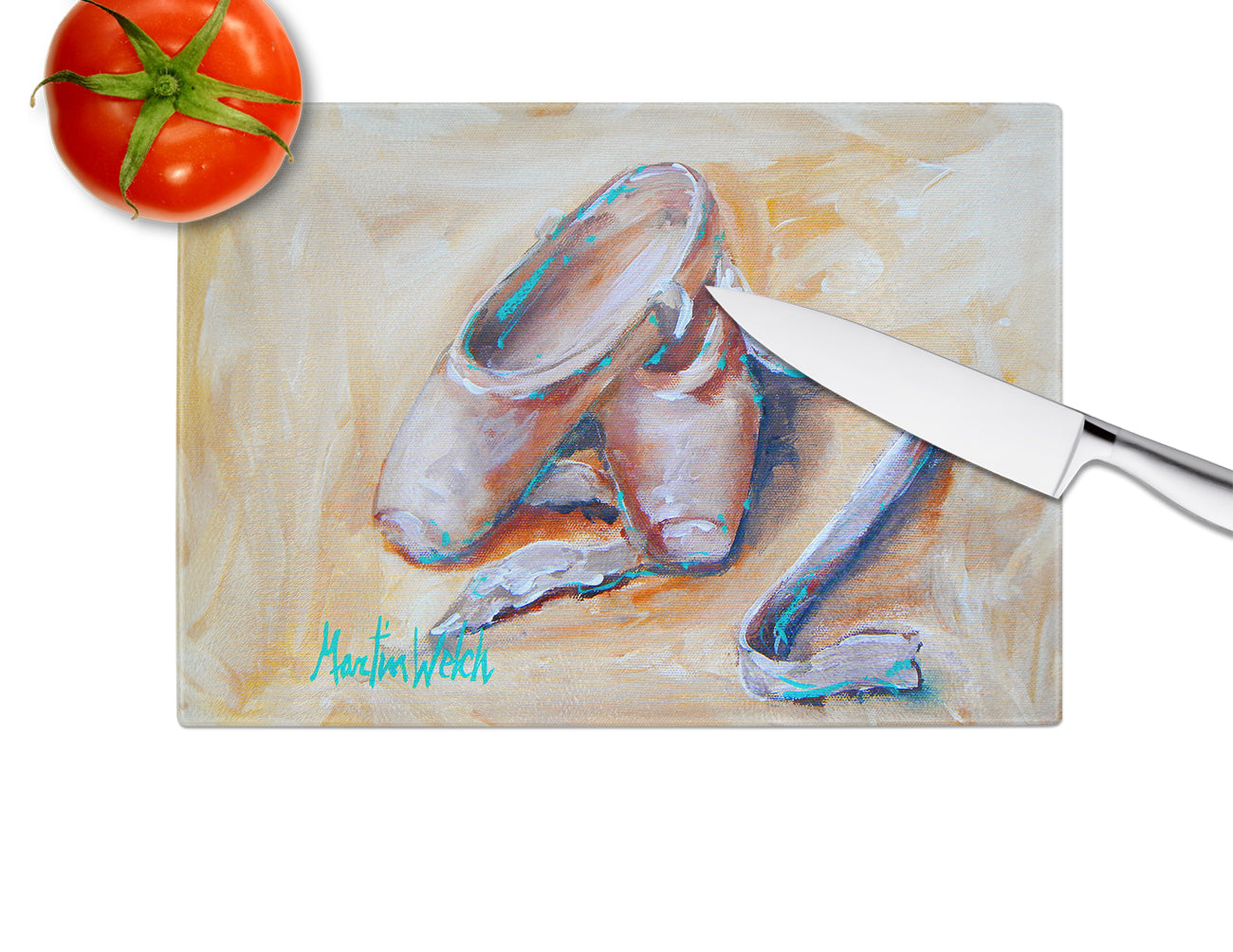 Toe Toe Ballet Shoes Glass Cutting Board