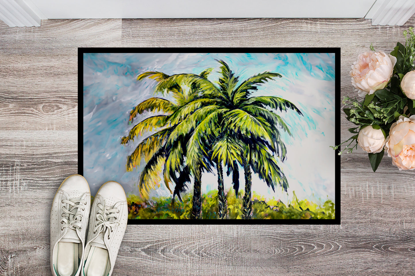 Tropical Breeze Palm Trees Doormat