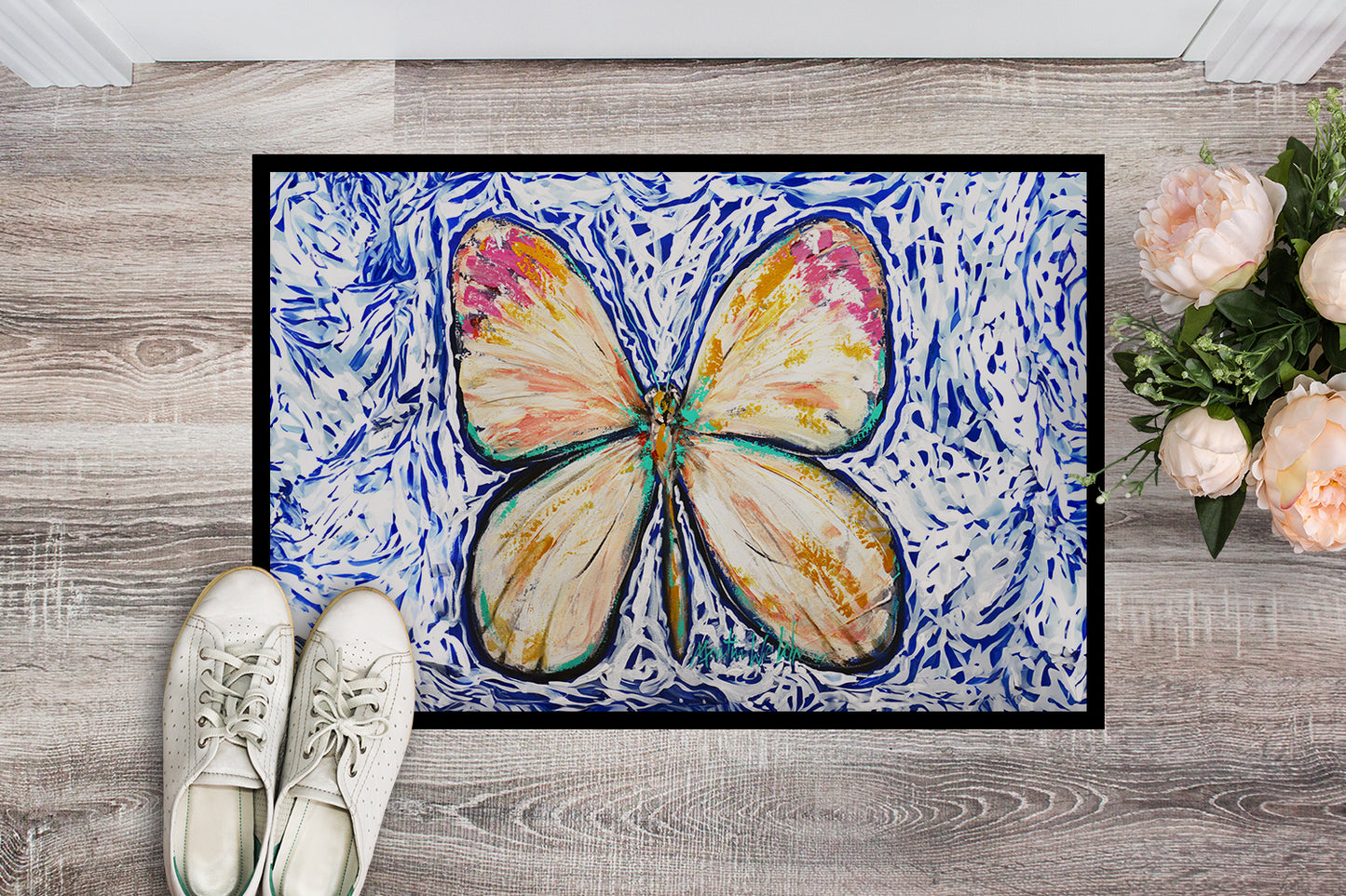 Butterfly Violet Tip Doormat