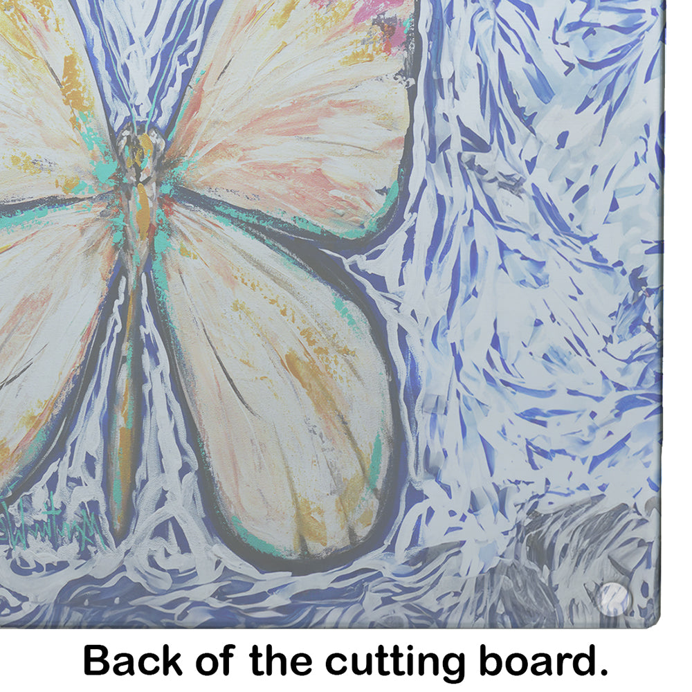 Butterfly Violet Tip Glass Cutting Board