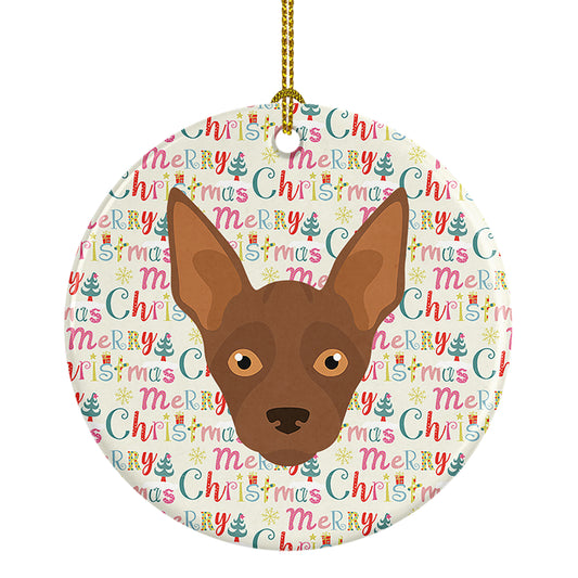 Buy this Abyssinian Sand Terrier Merry Christmas Ceramic Ornament