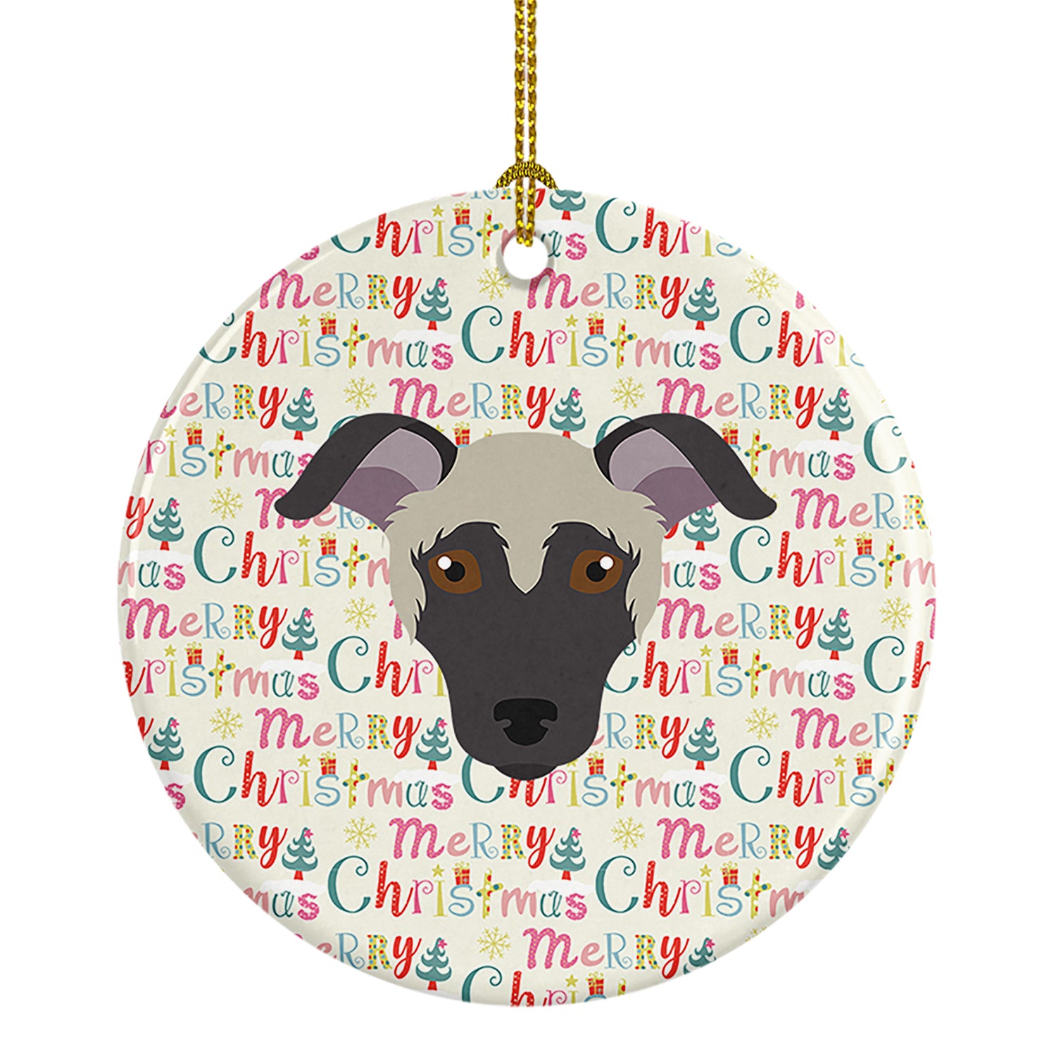 Buy this Argentine Pila Dog Merry Christmas Ceramic Ornament