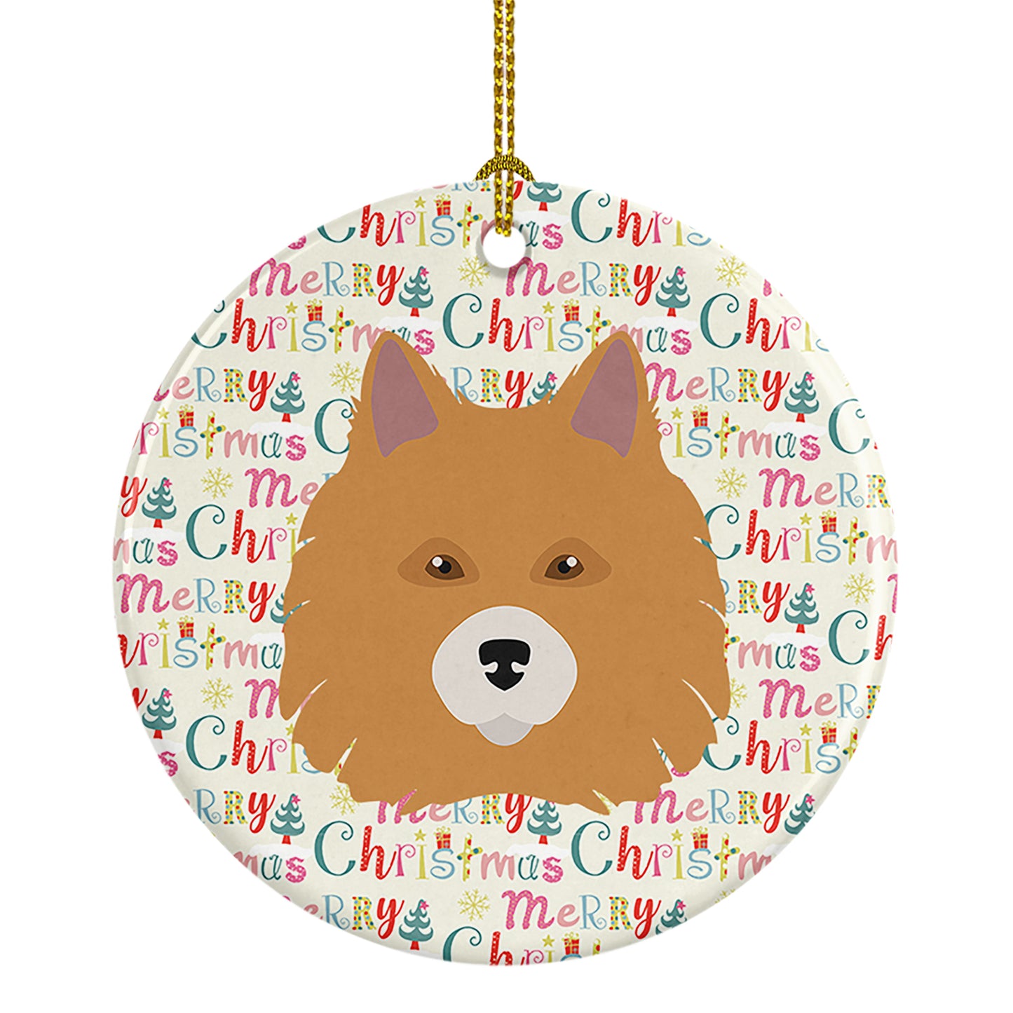 Buy this Elo Dog Merry Christmas Ceramic Ornament