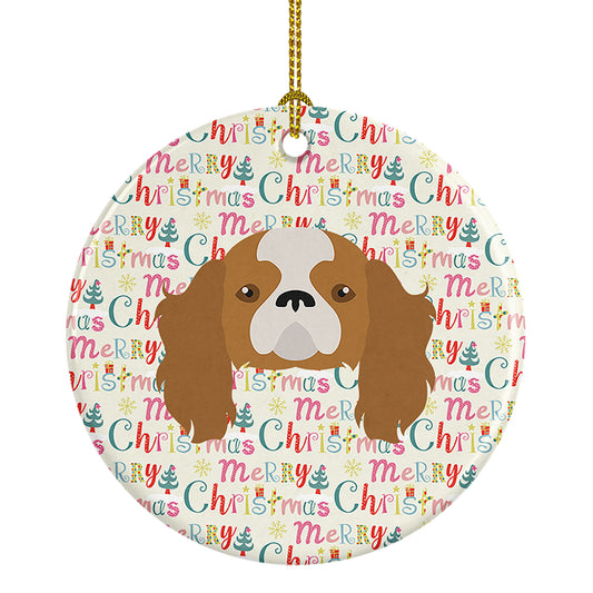 Buy this Blenheim Cavalier King Charles Spaniel Merry Christmas Ceramic Ornament