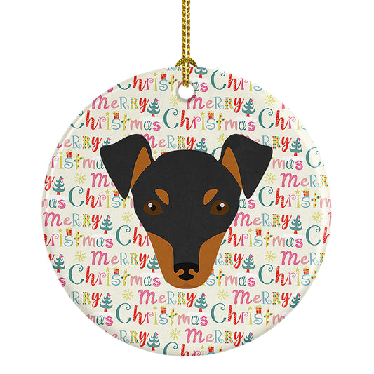 Buy this Manchester Toy Terrier Merry Christmas Ceramic Ornament