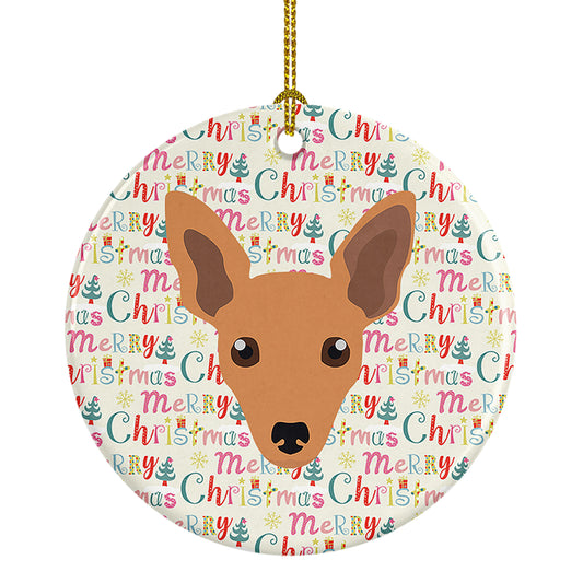 Buy this Miniature Pinscher Merry Christmas Ceramic Ornament