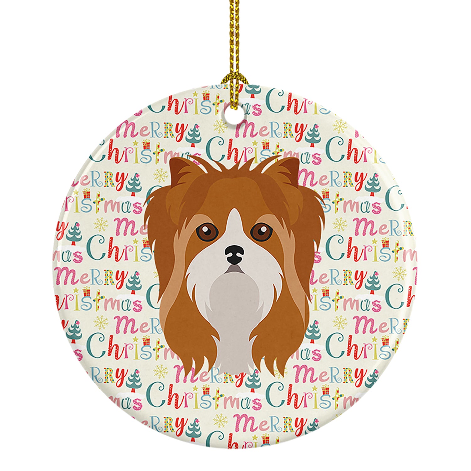 Buy this Yorkshire Terrier Merry Christmas Ceramic Ornament