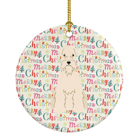 Buy this Merry Christmas Soft Coated Wheaten Terrier Ceramic Ornament