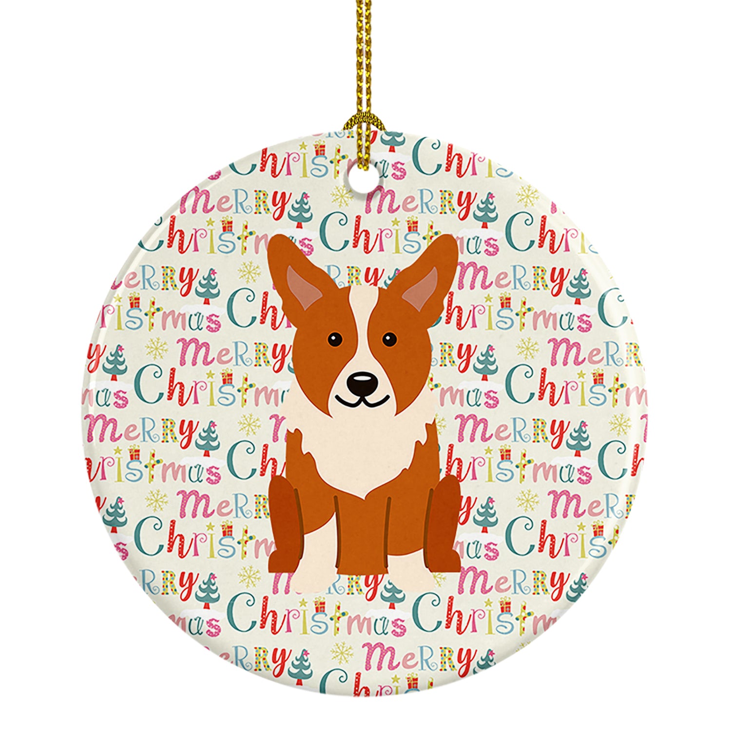 Buy this Merry Christmas Corgi Ceramic Ornament